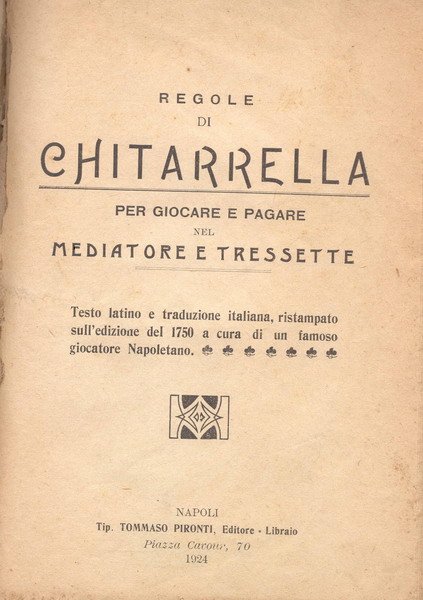 1924 Chitarrella Pironti